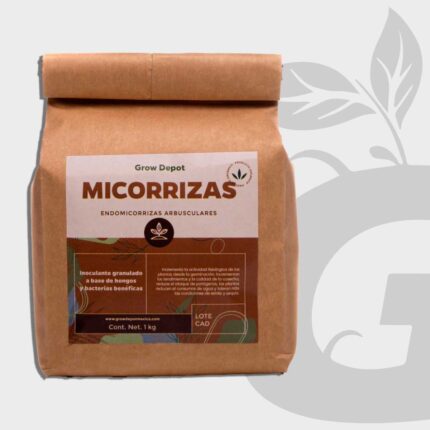 Micorrizas Grow Depot, muestra del empaque con el cual se entrega el producto y contiene un kilo.