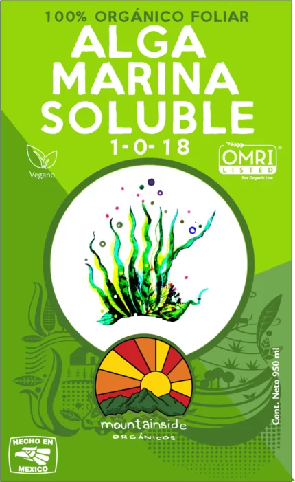 Alga Marina Soluble 1-0-18 100% Orgánico Foliar | Mountainside Orgánicos - Imagen 2