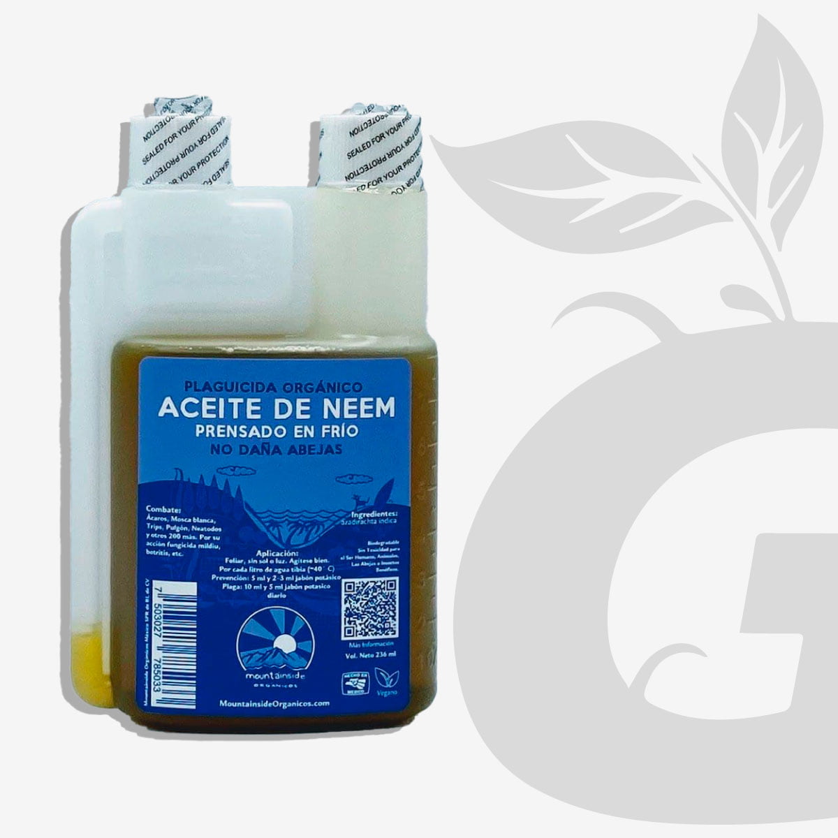 Aceite de Neem Puro 100% Orgánico para plantas, prensando en frio. 4Oz.