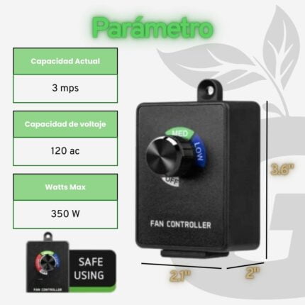 Green-Grow-Shop-Mexico-controlador-de-velocidad-para-ventilacion (3) Controlador de velocidad para Ventilación Dimer - Imagen 5
