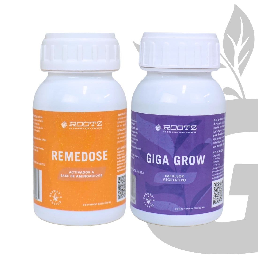 Kit vegetativo rootz 250ml kit de fertilizantes organicos nutrientes suplementos aditivos Kit Vegetativo Auto Cultivo 250 ml | Rootz - Imagen 1