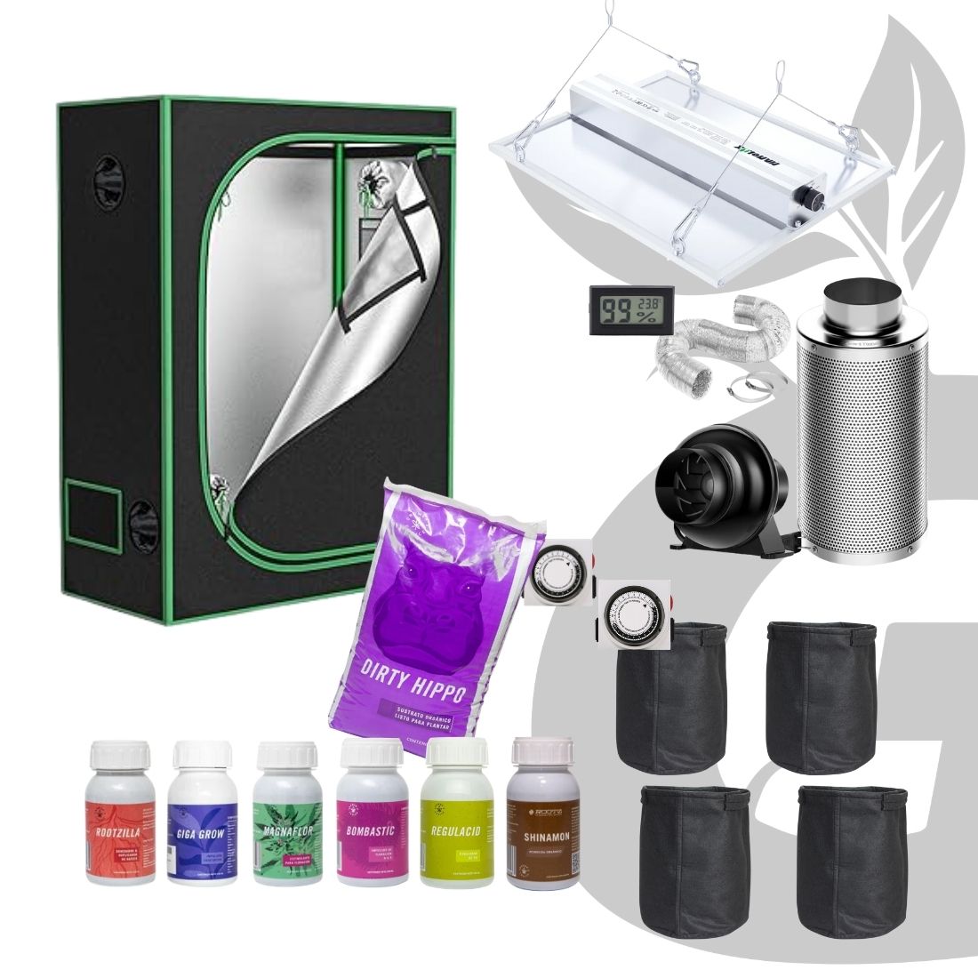 Kit Autocultivo Indoor Completo 120x60x150 Kit de cultivo LED Armario Led - Completo (60x120x150cm) - Imagen 1