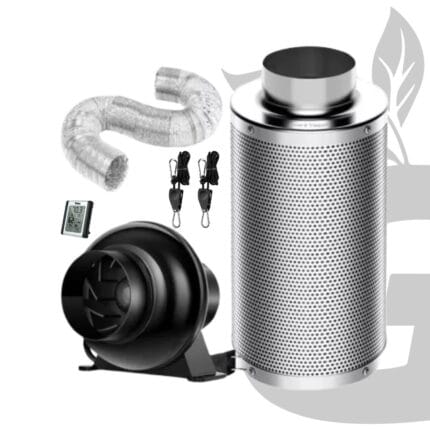 Kit Ventilación Extractor 4" con Filtro de aire de 12" iPower