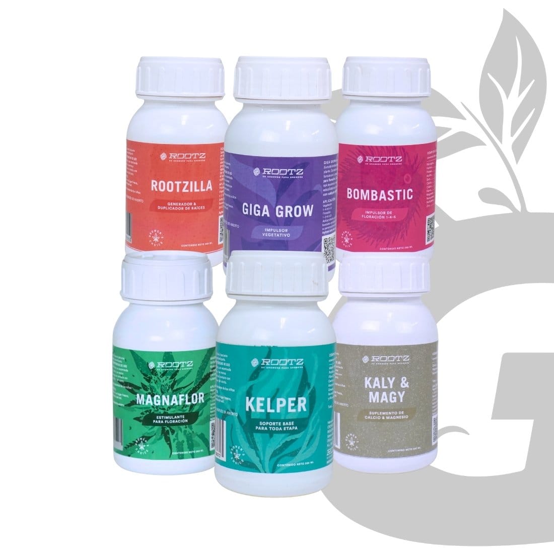 Kit Experto Auto Cultivo 250 ml Rootz kit de fertilizantes organicos enraizamiento vegetacion y floración cultivo Kit Experto Auto Cultivo 250 ml | Rootz - Imagen 1